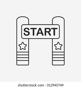 start line line icon