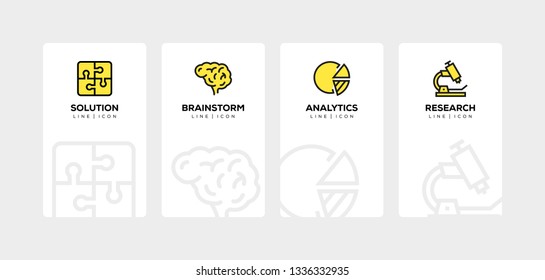 START UP LINE ICON SET