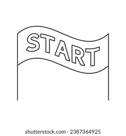 The start line icon. Start symbol. Flat illustration