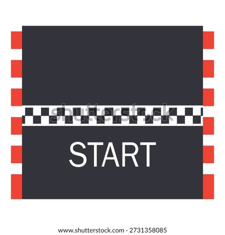 Start Line Race Track Vector