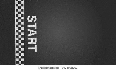 Start line racing background top view