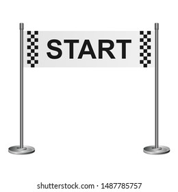 Start line vector design illustration isolated on white background