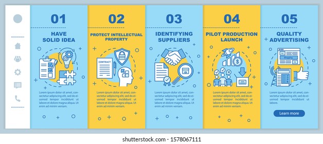 Start local production onboarding mobile web pages vector template. Solid idea. Responsive smartphone website interface idea with linear illustrations. Webpage walkthrough step screens. Color concept