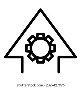 Start management icon outline vector. Job project. Office online