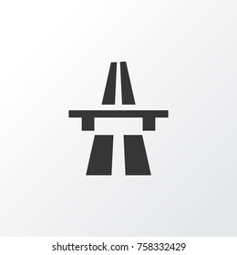 Start Of Motorway Icon Symbol. Premium Quality Isolated Freeway Element In Trendy Style.