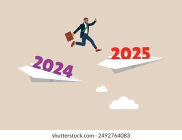 Start new business. Change to new business bright future, overcome business difficulty. Creativity and innovation. Flat vector illustration