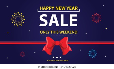 "Start the New Year with amazing deals! Our Happy New Year sale banner brings festive cheer and unbeatable offers to elevate your celebrations and shopping experience."