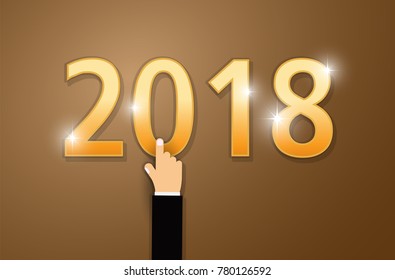 start new year, hand touch