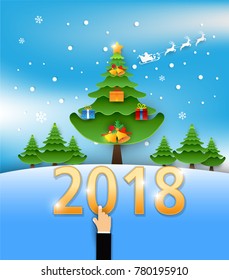 start new year, hand touch