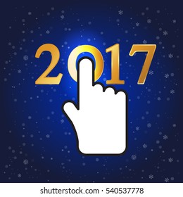 start new year,  snow background