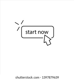 start now line icon,vector best line icon.