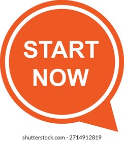 Start Now Speech Bubble Icon