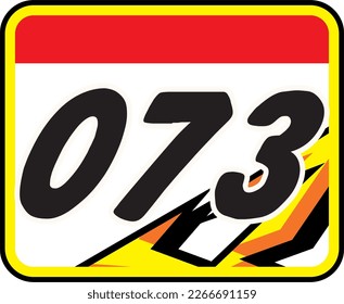 start number in vector art style