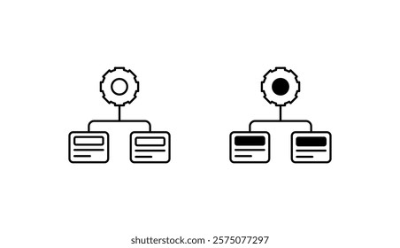 Start Organizing icon design with white background stock illustration