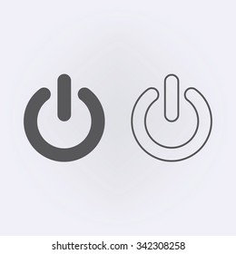 Start outline icon or power button . Vector illustration