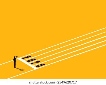 Start over and better than before. Entrepreneur at the beginning of 2025. vector