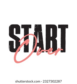 START OVER text on white background.