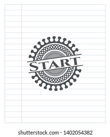 Start pencil draw. Vector Illustration. Detailed.