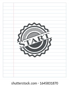 Start pencil effect. Vector Illustration. Detailed.
