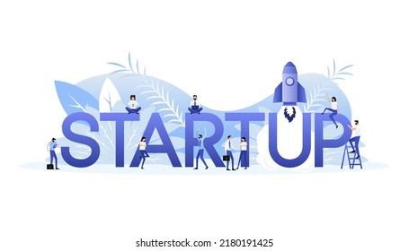 Start up people. Vector illustration. Finance isometric. Flat art.