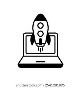 Ícone Iniciar plataforma isolado em um fundo branco. Ilustração vetorial.