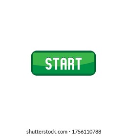 Start play button design template vector isolated on white background