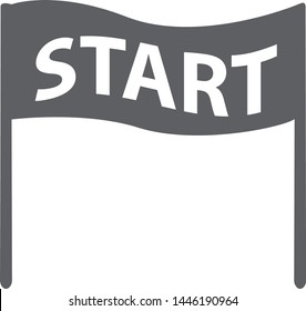 Start Point Race Icon. Vector Illustration. - Vector