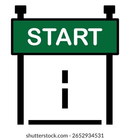 Icono de signo de punto de inicio. Diseño gráfico de Sitio web de Ilustración vectorial de estilo plano único. Icono de inicio de elemento de diseño moderno sobre fondo blanco. Ilustración vectorial.