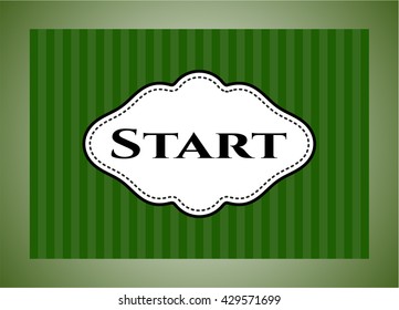 Start poster or card