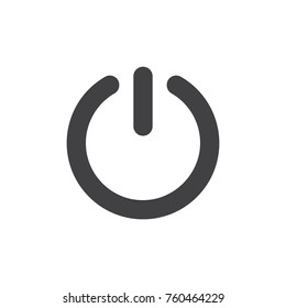 Start power button icon vector, filled flat sign, solid pictogram isolated on white. On/Off switch symbol, logo illustration.