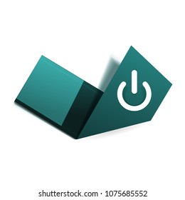Start power button, ui icon design, on off application symbol