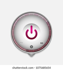 Start power button, ui icon design, on off application symbol