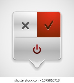 Start power button, ui icon design, on off application symbol