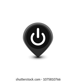 botón de encendido, diseño de iconos ui, símbolo de aplicación desactivado