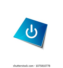 Start power button, ui icon design, on off application symbol
