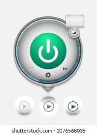 Iniciar botão liga/desliga, design de ícone de interface do usuário, símbolo de aplicativo ligado