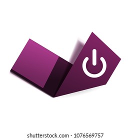 Start power button, ui icon design, on off application symbol