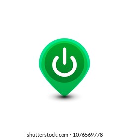 Start power button, ui icon design, on off application symbol