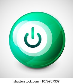 Start power button, ui icon design, on off application symbol