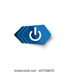 Start power button, ui icon design, on off application symbol