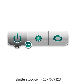 Start power button, ui icon design, on off application symbol
