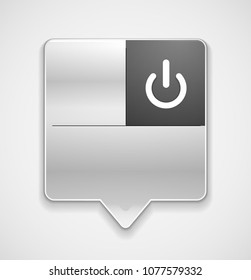 Start power button, ui icon design, on off application symbol