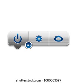 Start power button, ui icon design, on off application symbol