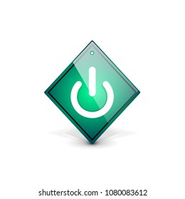 Start power button, ui icon design, on off application symbol