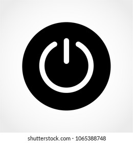 Start power Icon Isolated on White Background
