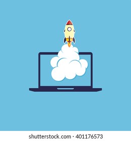 start up program rocket computer boot program