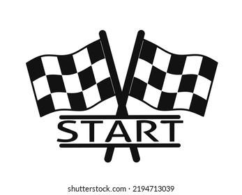 Start Race Icon With Trendy Design