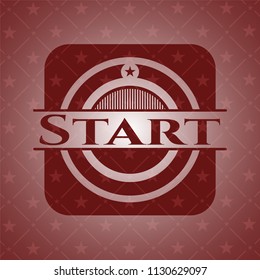 Start realistic red emblem