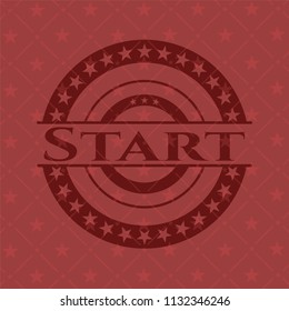 Start realistic red emblem