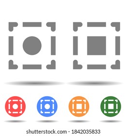 Start record and stop sign icon vector
